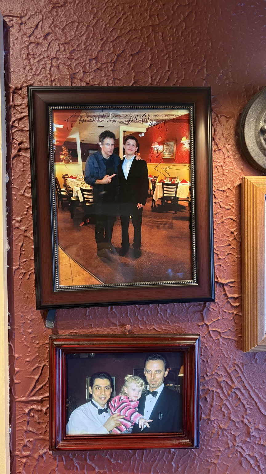 Framed memories displayed inside Da Nina